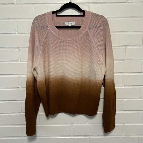 Madewell Dip-Dye Cashmere Shrunken Sweatshirt Size L - Picture 5 of 6